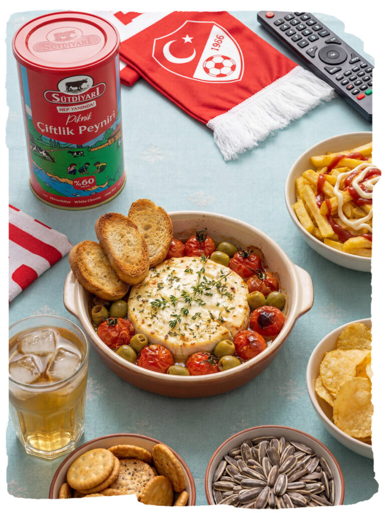 Fırında Beyaz Peynir ve Çıtır Crostini