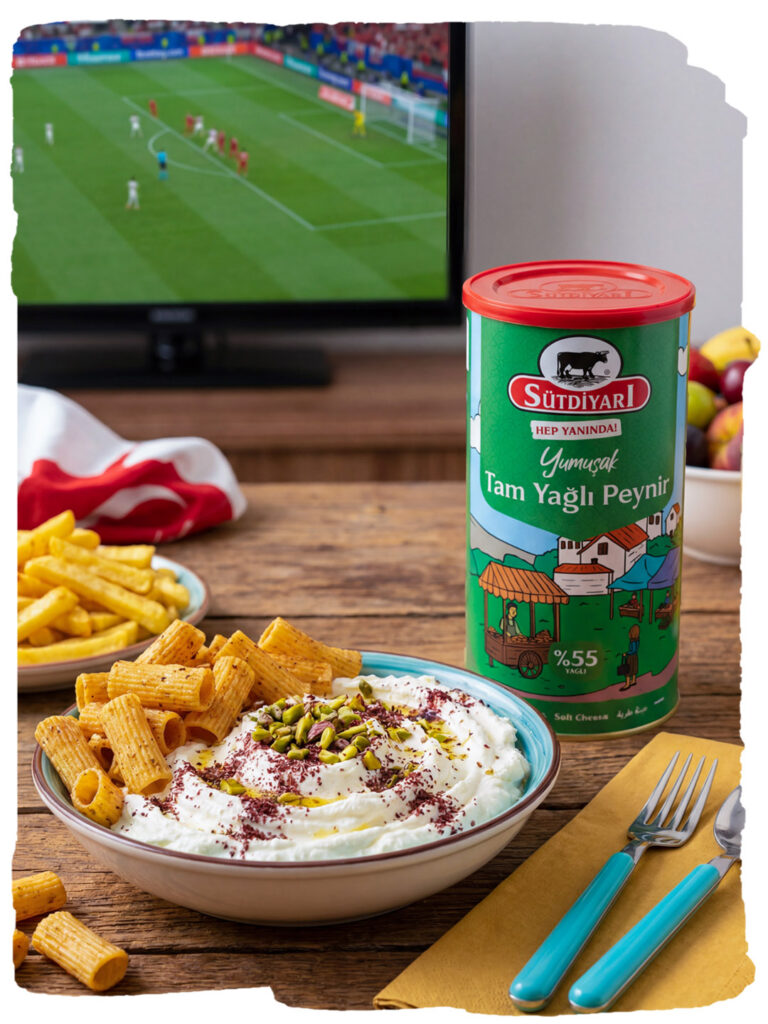 Makarna Cipsi ve Sumaklı Fıstıklı Beyaz Peynir Sosu