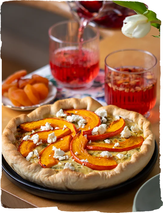 Keçi Peynirli Balkabaklı Tart